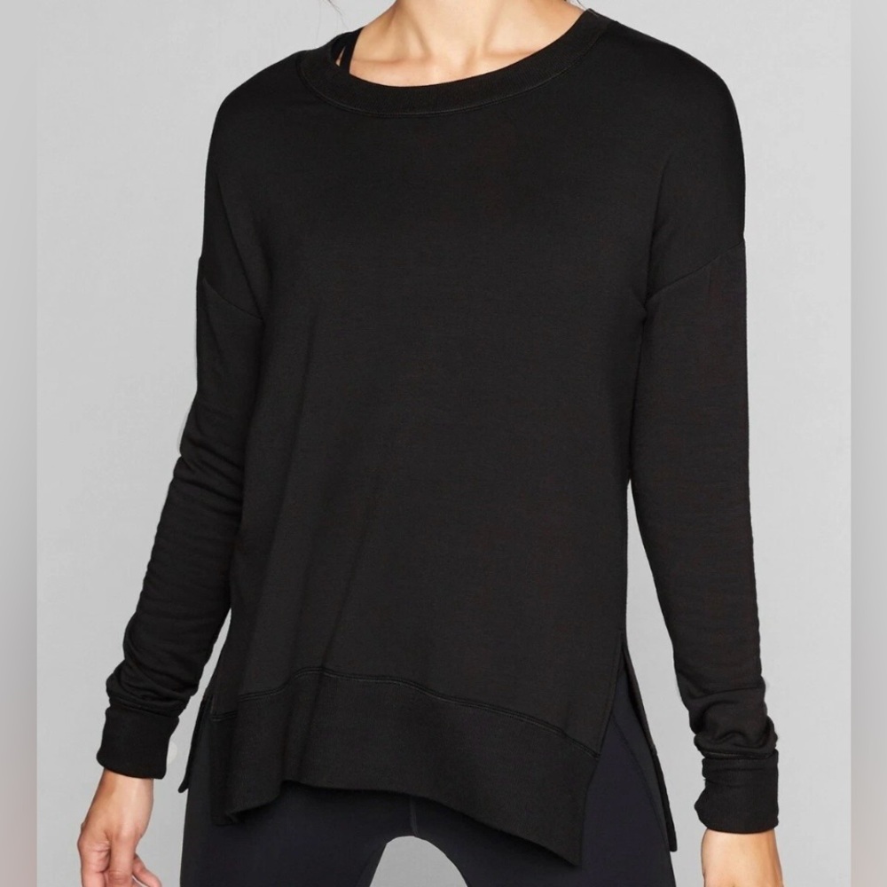 💪🏻ATHLETA, Size Medium, Color Black, Long Sleeves, Coaster Luxe Sweatshirt Top